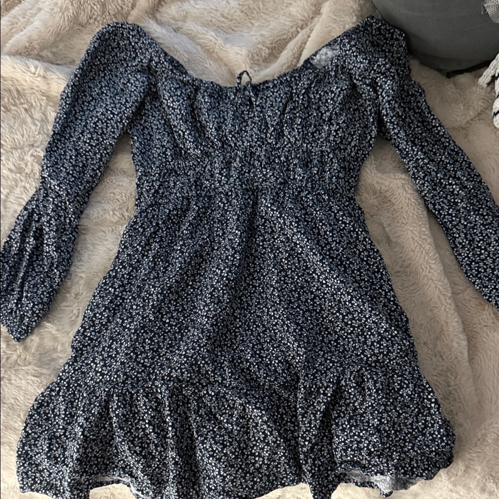Hollister Navy Floral Top